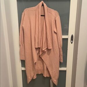 Chicwish Soft Pink Open Front Cardigan sweater, Duster with pockets, S, NWT